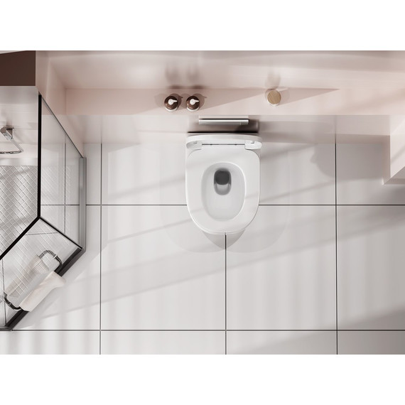 Унитаз подвесной безободковый Abber Rechteck AC1218 с крышкой микролифт (система смыва Торнадо и струйный смыв) - 5 Унитаз подвесной безободковый Abber Rechteck AC1218 с крышкой микролифт (система смыва Торнадо и струйный смыв) фото 5