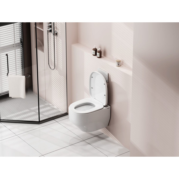 Унитаз подвесной безободковый Abber Rechteck AC1218 с крышкой микролифт (система смыва Торнадо и струйный смыв) - 7 Унитаз подвесной безободковый Abber Rechteck AC1218 с крышкой микролифт (система смыва Торнадо и струйный смыв) фото 7