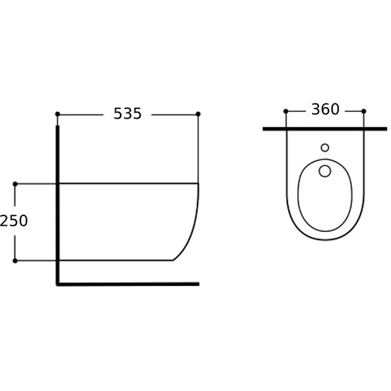 Биде подвесное Aquatek Европа AQ1006-00 фото 2