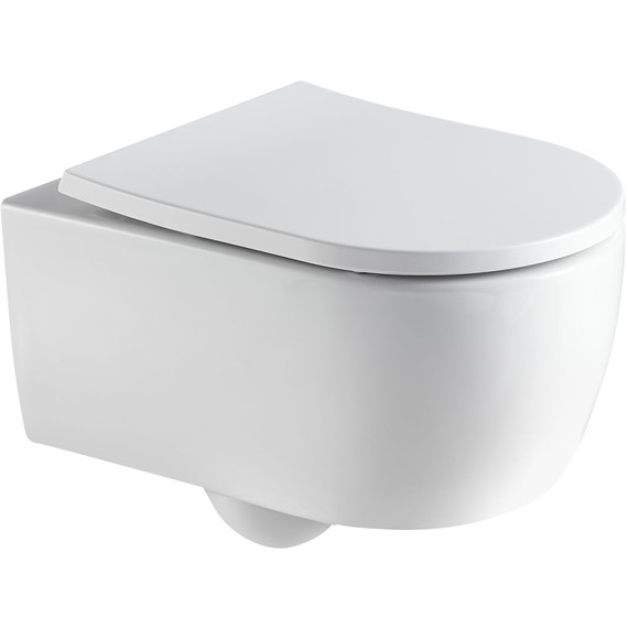 Унитаз подвесной Azario Nemi AZ-1293WH с крышкой микролифт (система смыва Торнадо) фото 2