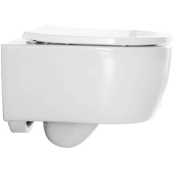 Унитаз подвесной Azario Nemi AZ-1293WH с крышкой микролифт (система смыва Торнадо) фото 3