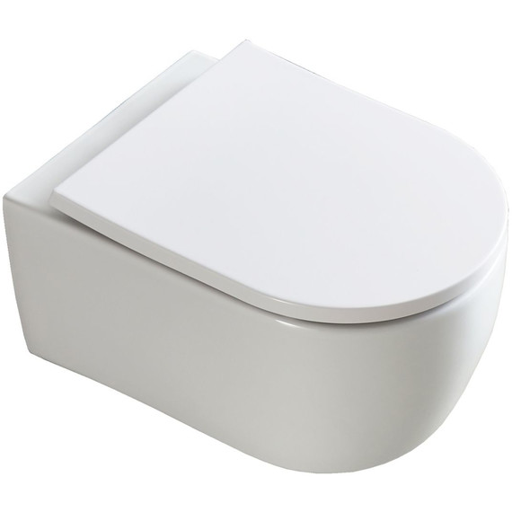 Унитаз подвесной Azario Nemi AZ-1293WH с крышкой микролифт (система смыва Торнадо) фото 6