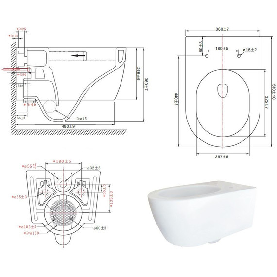 Унитаз подвесной Azario Nemi AZ-1293WH с крышкой микролифт (система смыва Торнадо) фото 7