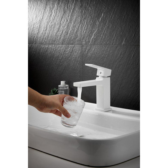 Смеситель для раковины Belz B10658-8, белый фото 9