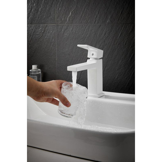 Смеситель для раковины Belz B10658-8, белый фото 2