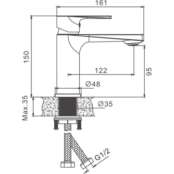 Смеситель для раковины Belz B10679 фото 2
