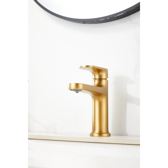 Смеситель для раковины Belz B10713-5, золото брашированное фото 10