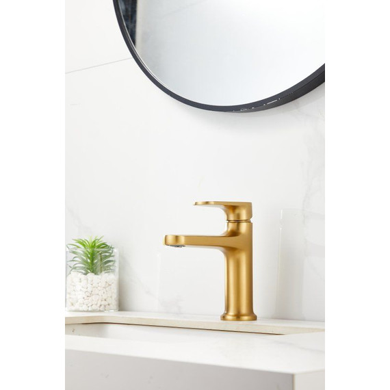 Смеситель для раковины Belz B10713-5, золото брашированное фото 12