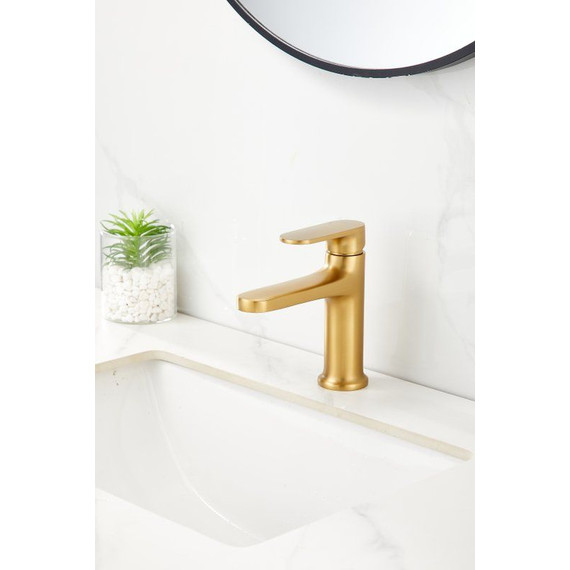 Смеситель для раковины Belz B10713-5, золото брашированное фото 14