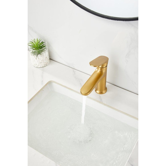 Смеситель для раковины Belz B10713-5, золото брашированное фото 3