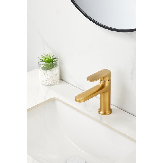 Смеситель для раковины Belz B10713-5, золото брашированное фото 15