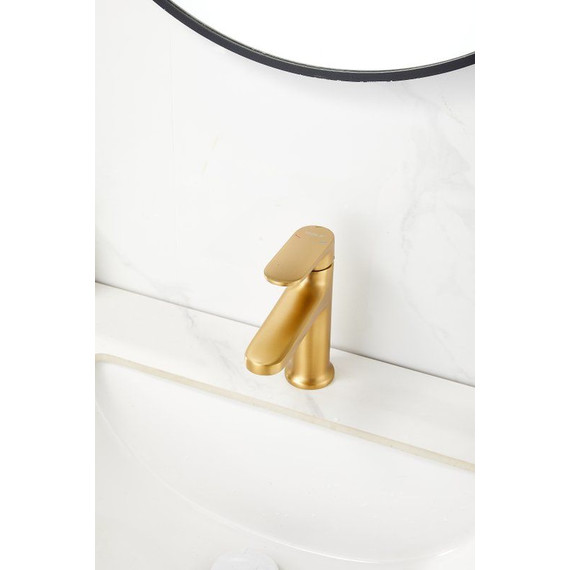 Смеситель для раковины Belz B10713-5, золото брашированное фото 16