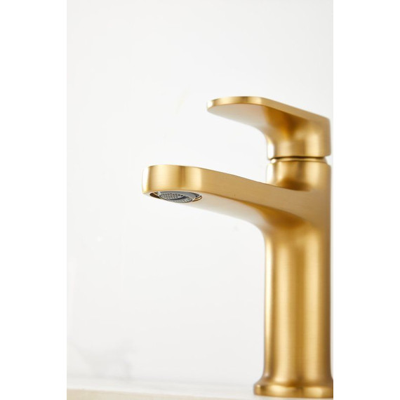 Смеситель для раковины Belz B10713-5, золото брашированное фото 2