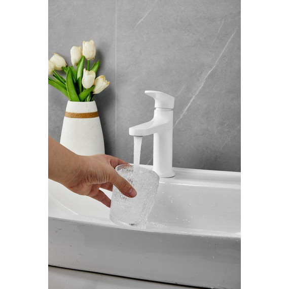 Смеситель для раковины Belz B10713-8, белый фото 12