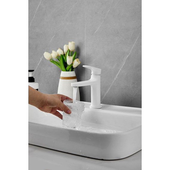 Смеситель для раковины Belz B10713-8, белый фото 16