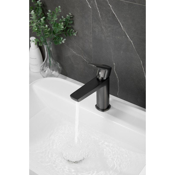 Смеситель для раковины Belz B10715-3, оружейная сталь фото 7