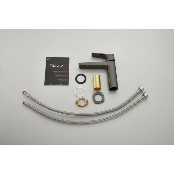 Смеситель для раковины Belz B10715-3, оружейная сталь фото 19