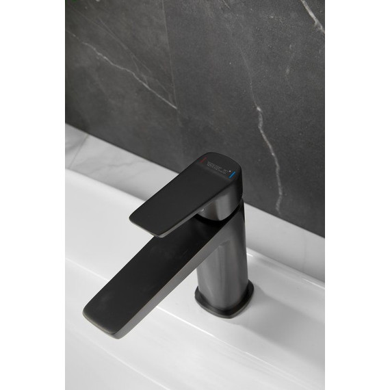 Смеситель для раковины Belz B10715-3, оружейная сталь фото 4