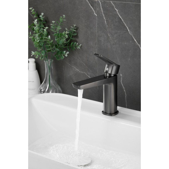 Смеситель для раковины Belz B10715-3, оружейная сталь фото 5