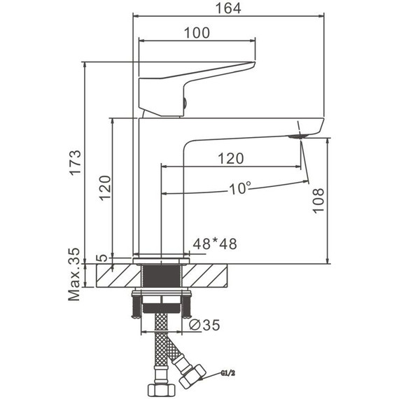 Смеситель для раковины Belz B10715-5, золото фото 22