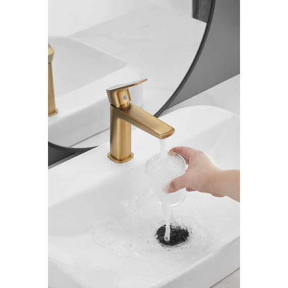 Смеситель для раковины Belz B10715-5, золото фото 13