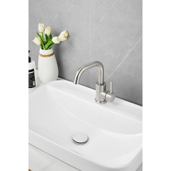 Смеситель для раковины Belz B10809-1, сатин фото 16