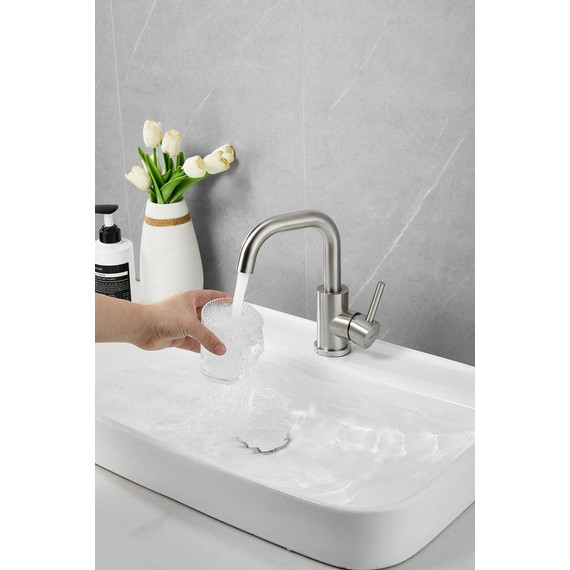 Смеситель для раковины Belz B10809-1, сатин фото 18