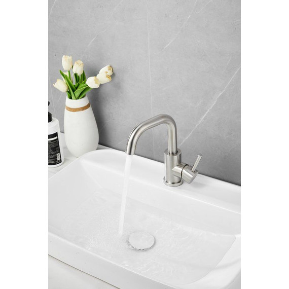 Смеситель для раковины Belz B10809-1, сатин фото 4