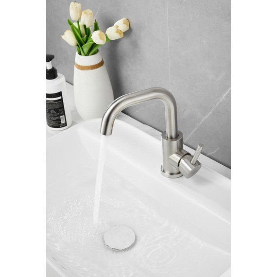 Смеситель для раковины Belz B10809-1, сатин фото 5