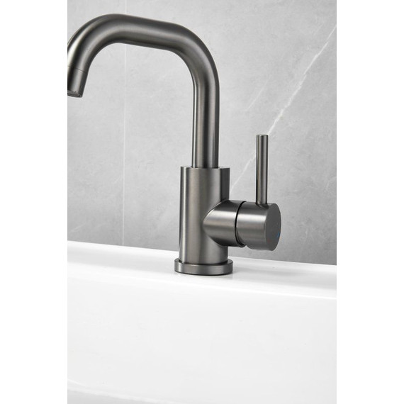 Смеситель для раковины Belz B10810-3, оружейная сталь фото 8