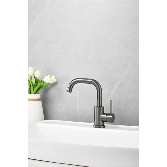 Смеситель для раковины Belz B10810-3, оружейная сталь фото 15