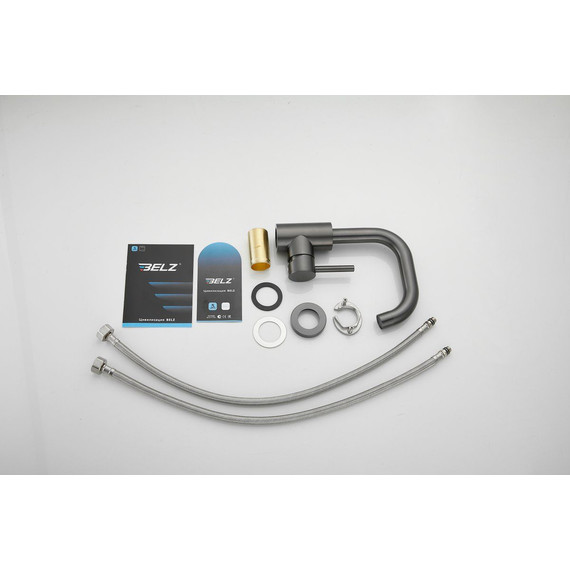 Смеситель для раковины Belz B10810-3, оружейная сталь фото 25