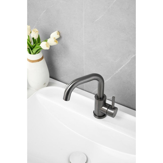 Смеситель для раковины Belz B10810-3, оружейная сталь фото 16