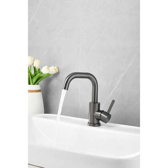 Смеситель для раковины Belz B10810-3, оружейная сталь фото 18