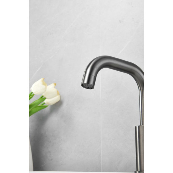 Смеситель для раковины Belz B10810-3, оружейная сталь фото 19