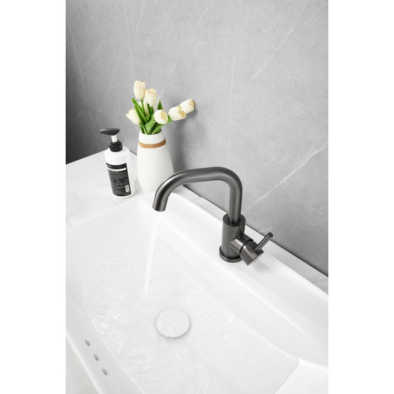 Смеситель для раковины Belz B10810-3, оружейная сталь фото 20