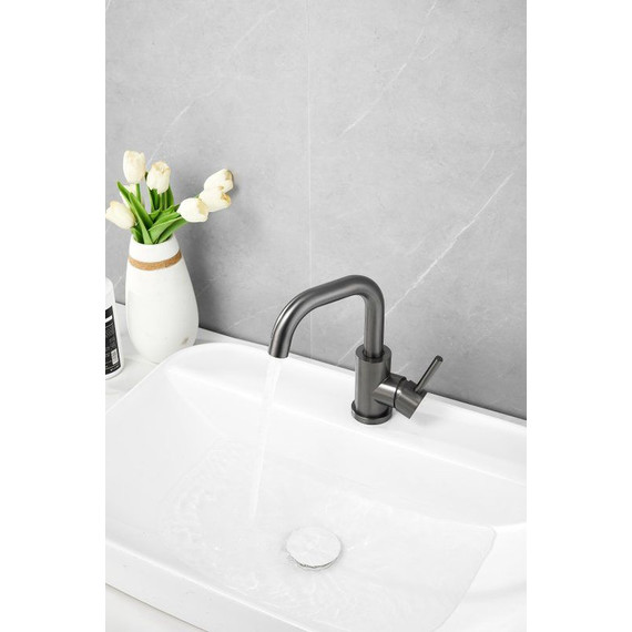 Смеситель для раковины Belz B10810-3, оружейная сталь фото 21