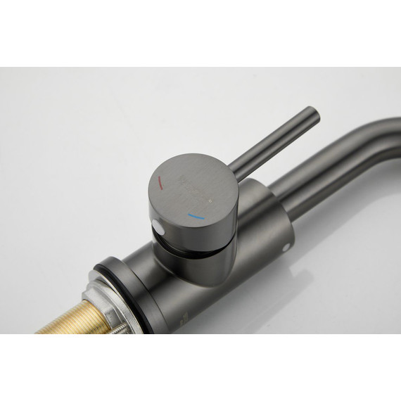 Смеситель для раковины Belz B10810-3, оружейная сталь фото 23