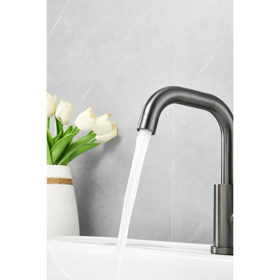 Смеситель для раковины Belz B10810-3, оружейная сталь фото 3