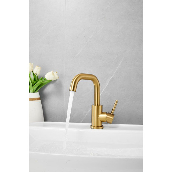 Смеситель для раковины Belz B10810-5, золото фото 7