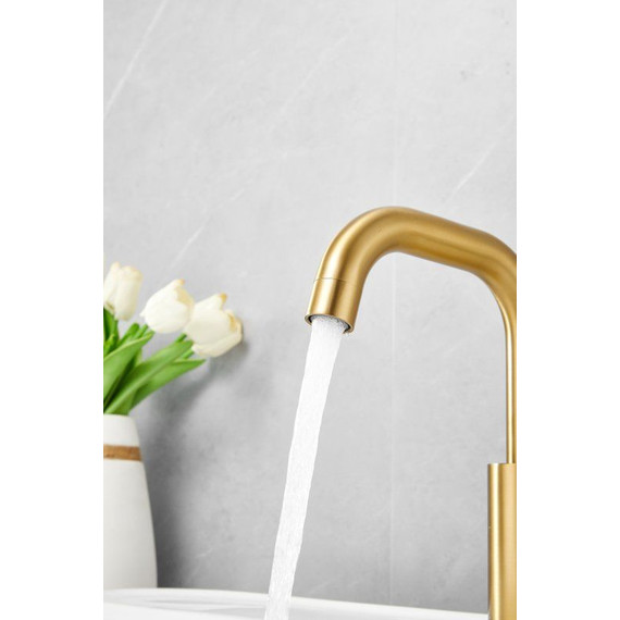 Смеситель для раковины Belz B10810-5, золото фото 8