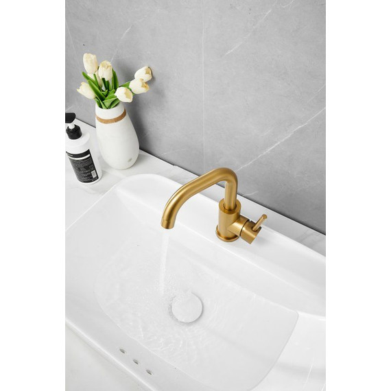 Смеситель для раковины Belz B10810-5, золото фото 9