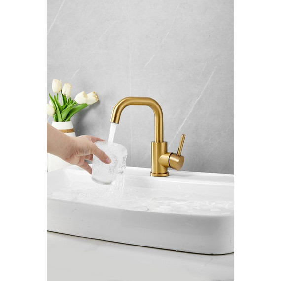 Смеситель для раковины Belz B10810-5, золото фото 13