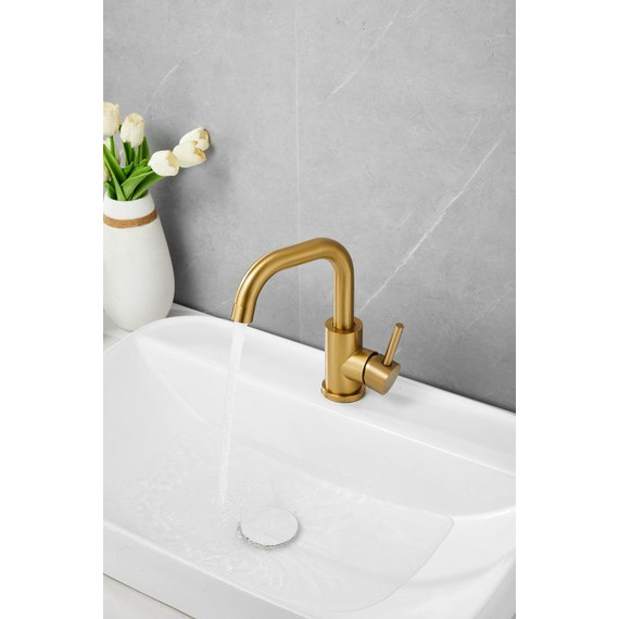 Смеситель для раковины Belz B10810-5, золото фото 14