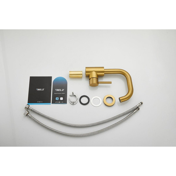 Смеситель для раковины Belz B10810-5, золото фото 25