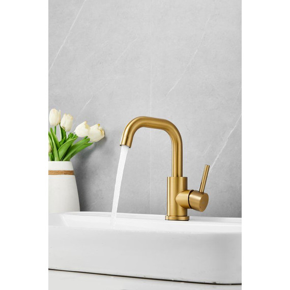 Смеситель для раковины Belz B10810-5, золото фото 17