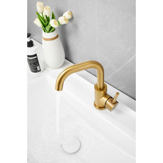 Смеситель для раковины Belz B10810-5, золото фото 2