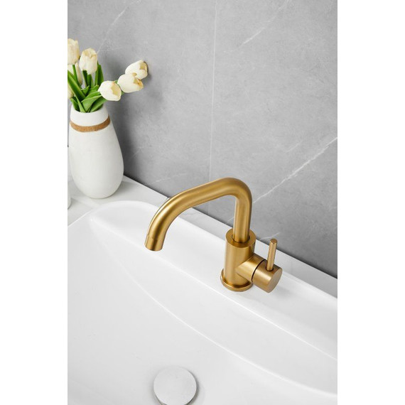 Смеситель для раковины Belz B10810-5, золото фото 3