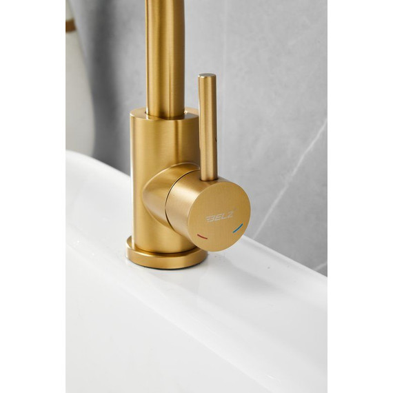 Смеситель для раковины Belz B10810-5, золото фото 4