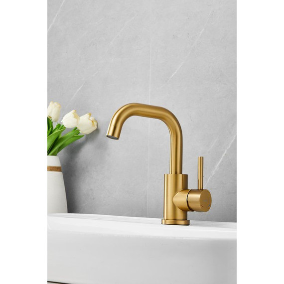 Смеситель для раковины Belz B10810-5, золото фото 5